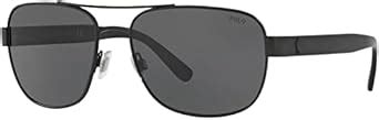 Buy Polo Ralph Lauren Men's Metal Man Sunglass Square, Matte Black, 60 ...