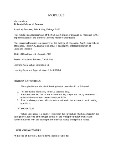 Image result for Module Grade 1 Sample