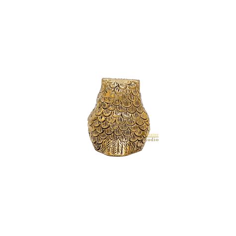 Brass Owl Statue Feng Shui Vastu Showpiece 2.5 Inch – StatueStudio