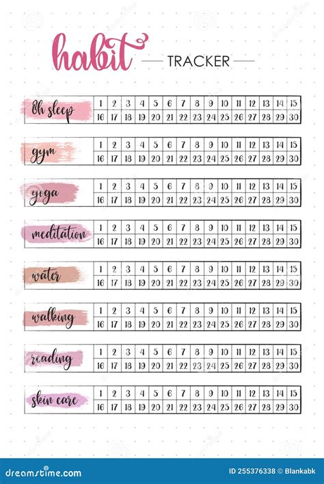Habit Tracker Template A5 at Marie Vicente blog