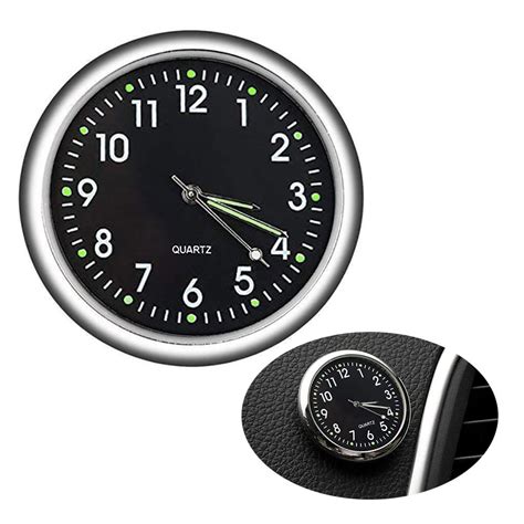 Jedewjedew Car Clock Mini Quartz Analog Car Dashboard Time Air ...