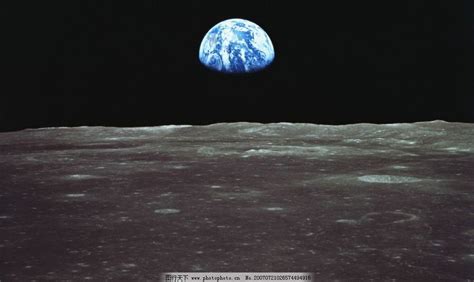 月球上看地球图片_科学研究_现代科技_图行天下图库