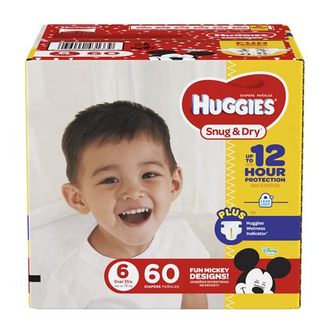 HUGGIES Snug & Dry Diapers, Size 6, 60 Count - Walmart.com - Walmart.com