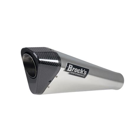 Brocks Performance Penta-Carbon 15" Muffler Polished Full Exhaust ...