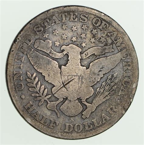 50c United States Coin - 1903-S Liberty Barber 90% Silver US Half ...