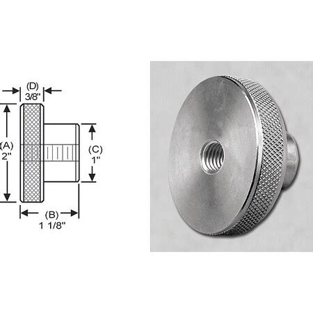 S & W Manufacturing Knrl Knob Tap Thru, SS, 5/8-11", 2.5" dia. WTRT-031 ...