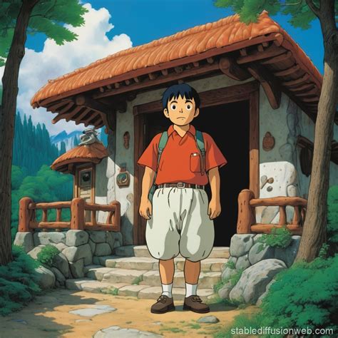 Chapulin Colorado in Studio Ghibli Style | Stable Diffusion Online