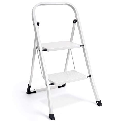 Buy Delxo Folding Step Ladder 2 Step Stool for Adults with Handgrip ...