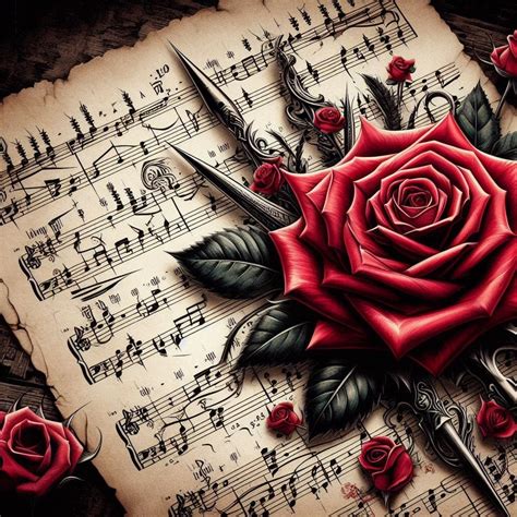 In the garden of creativity, the melody of a rose dances across the ...