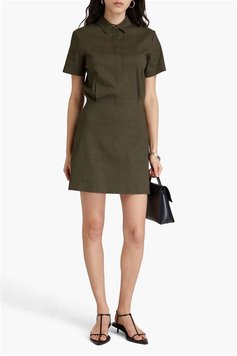 THEORY Linen-blend mini shirt dress | THE OUTNET