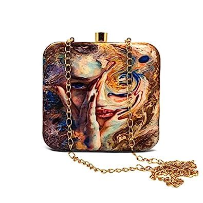 REDHORNS Abstract Girl Graphic Art Printed Women's Clutch Bag With ...