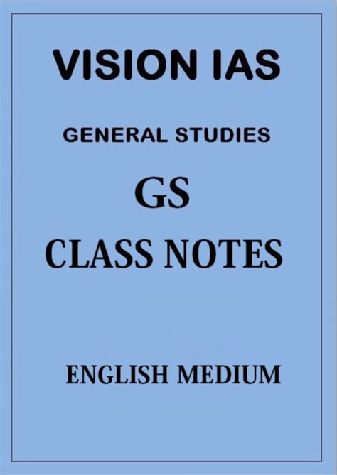 Image result for Vision IAS Class Notes