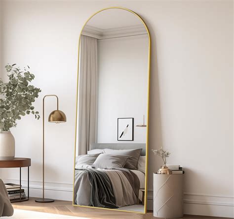 Amazon.com: Melodieux Arched Floor Mirror Full Length Mirror with Stand ...