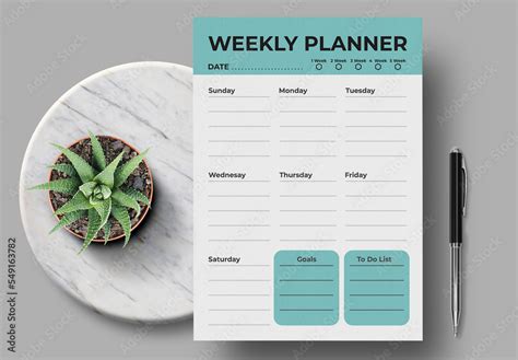 Weekly Planner Layout 的图像结果