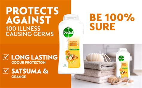 Dettol Nourish Body Wash 250 ml | Honey & Shea Butter | Germ Protection ...