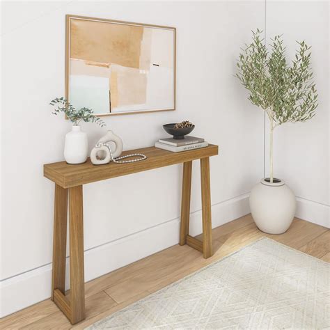 Plank+Beam Solid Wood Console Table, 46 Inch, Sofa Table, Narrow ...