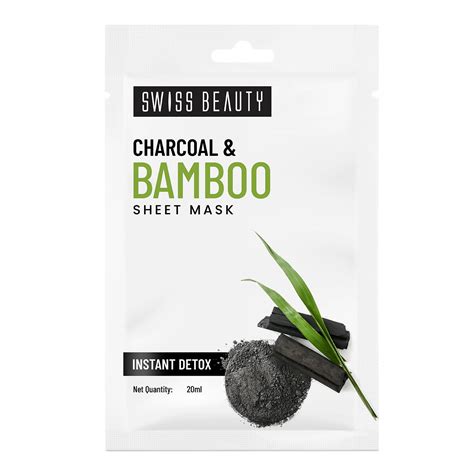 Swiss Beauty Charcoal & Bamboo Sheet Mask.