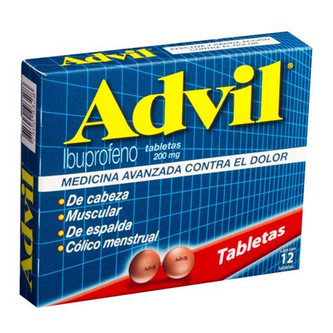 Ibuprofeno Advil 200mg 12 tabs - Justo Súper a Domicilio