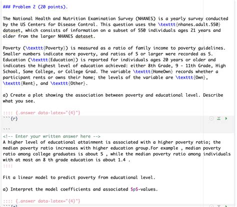 Solved The National Health and Nutrition Examination Survey | Chegg.com