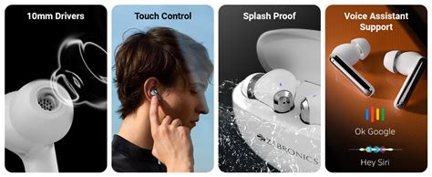 ZEBRONICS PODS K3, in-Ear Wireless Earbuds, 40 Hrs Backup, Dual EQ ...