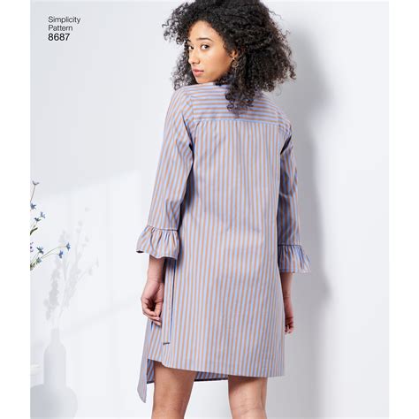 Simplicity 8687 Misses'/Women's Shirt Dresses