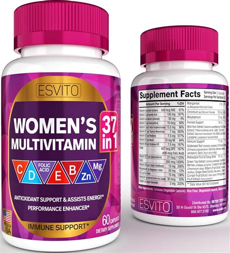 Multivitamínico para mujeres 37 en 1 Apoyo inmunológico, energético y ...