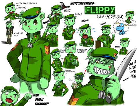 Image result for Happy Tree Friends Flippy HTF