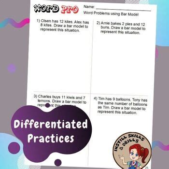 Word Problems 2 Step Problems so Living Using Bar Model 的图像结果