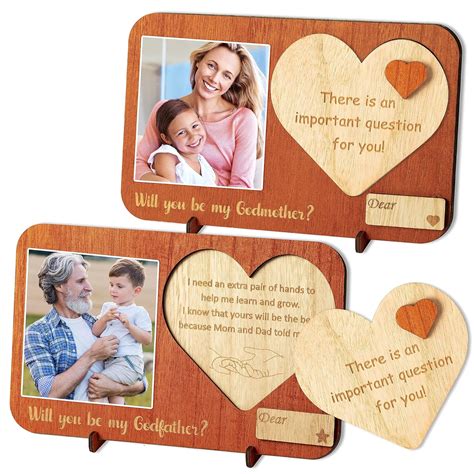 Amazon.com : CJiangpo Godparents Proposal Gift Picture Frame, Will You ...
