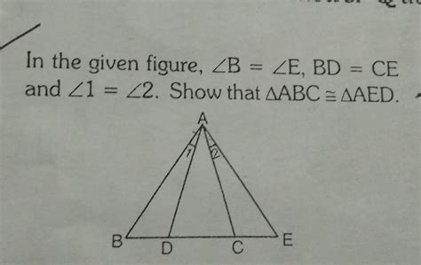 show that triangle ABC is congurent to triangle AED - Brainly.in