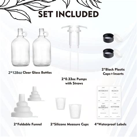 TTDMK 2 Pack Glass Laundry Detergent Dispenser - Gallon India | Ubuy