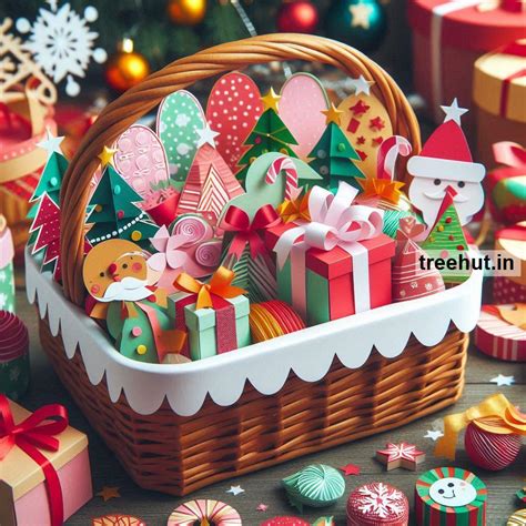 Christmas Basket Paper Craft Ideas, Christmas Decoration Family ...