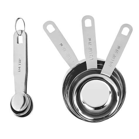 Buy IKIGAI Stainless Steel Measuring Cup and Spoon Set of 6. 3 ...