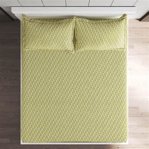 Buy Corsica Juniper Microfibre Printed 3Pcs Queen Bedsheet Set from ...