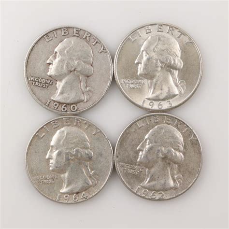 4 Washington Silver Quarters | Property Room