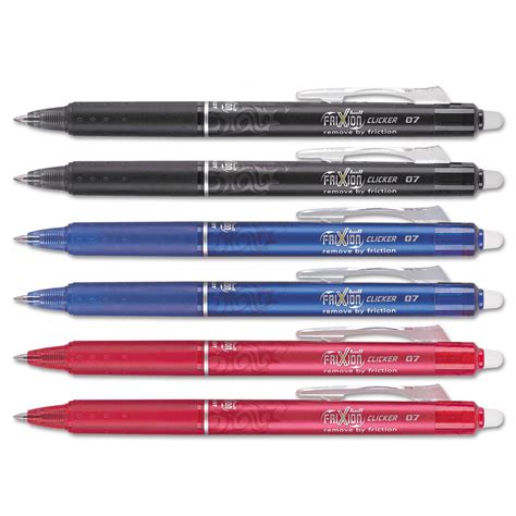 Buy Pilot FriXion Clicker Erasable Gel Pen, 0.7mm, Fine Point, Assorted ...