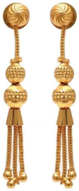 Sui Dhaga Gold Earrings - Buy Sui Dhaga Gold Earrings online at Best ...