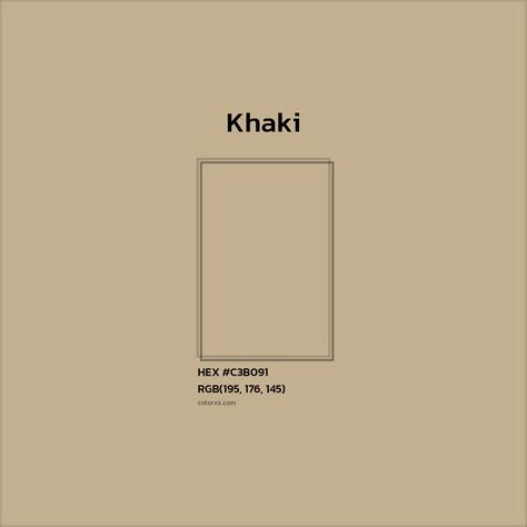 About Khaki - Color codes and meaning | Matching colors and paints ...