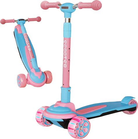 Amazon.com : CLrkualn Kick Scooter for Kids Ages 3-12, 5 Adjustable ...