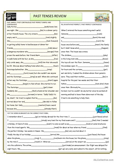 Tense revision worksheets