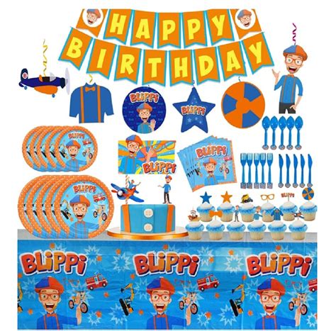 Buy Blippi Party Supplies - Blippi Party Decoration Boys Birthday Party ...