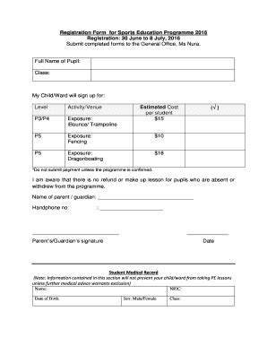 Fillable Online EXCURSION PERMISSION FORM Fax Email Print - pdfFiller