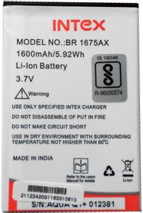 Intex Mobile Battery For Q1/Q1+,CLOUD Price in India - Buy Intex Mobile ...