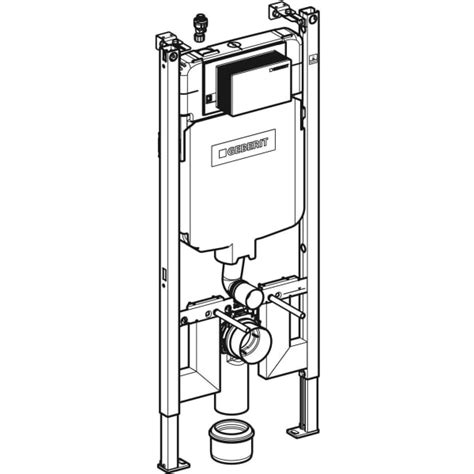 Geberit Duofix element for wall-hung WC, 114 cm, with Alpha concealed ...