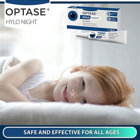 OPTASE Hylo Night Dry Eye Ointment - Preservative-Free Gel for Nighttime Relief - .18 oz | Buy ...