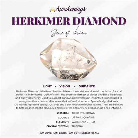 Herkimer Diamond Tumbled 1 Stone - Etsy Canada in 2024 | Crystals ...