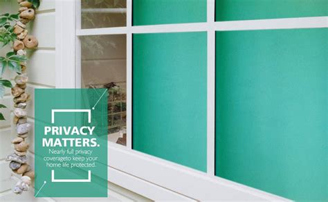 Buy HOME13™ Aqua Green Frosted Privacy Window Film Non Adhesive Sun UV ...