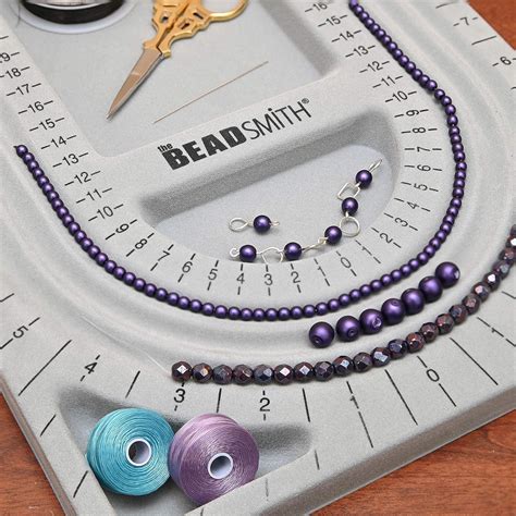 Buy The Beadsmith Bead Board, Grey Flocked, 3 U-Shaped Channels, 6 ...