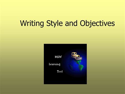 Image result for Objectives Writing Style Examples