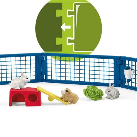 Bur til kaniner og marsvin - Schleich Farm World 42500 Shop - eurotoys.net